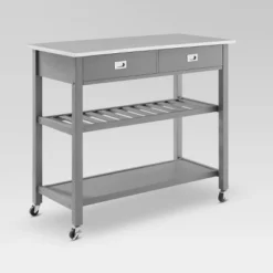 Chloe Stainless Steel Top Kitchen Island Cart - Crosley -Furniture Haven Shop GUEST 5e220b9e ab78 478d 9e51 c568b5d3ce13