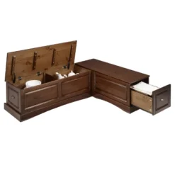 Colby Backless Nook Dining Sets Brown - Linon -Furniture Haven Shop GUEST 5efae4ec f0ad 4e90 863f 6eb731298b0b