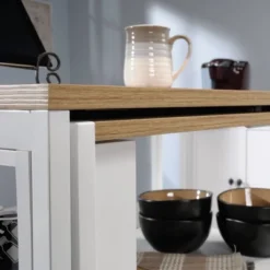 Counter Height Kitchen Island Baltic Oak Trim White - Sauder -Furniture Haven Shop GUEST 5f1bd949 74b7 47e9 b04f f8b143263cd0