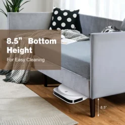 Costway Twin Daybed Upholstered Linen Wooden Sofa Bed Frame Heavy Duty Living Room Grey 14 Costway Twin Daybed Upholstered Linen Wooden Sofa Bed Frame Heavy Duty Living Room Grey -Furniture Haven Shop GUEST 5f249a7d 8e7d 4c80 ad19 0409774def0f