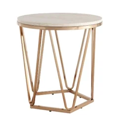 Laconia Faux Stone Round End Table - Aiden Lane -Furniture Haven Shop GUEST 5f5d2cb4 1609 4e49 bd4a f0677ceefb64