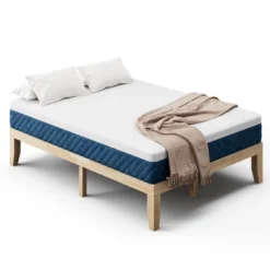 Costway Full Size Wood Bed Frame & 10'' Foam Mattress Set CertiPUR-US Certified Natural/Espresso -Furniture Haven Shop GUEST 603e6bd5 7f6b 492e 992d 1d6ad2a411be