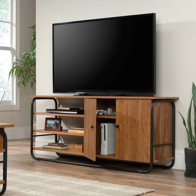 Union Plain Credenza TV Stand For TVs Up To 65" Prairie Cherry - Sauder 2 Union Plain Credenza TV Stand For TVs Up To 65" Prairie Cherry - Sauder - Image 2