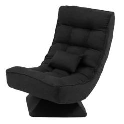 Costway 360° Swivel Floor Chair 5-Level Adjustable Lazy Chair W/ Massage Pillow GreyBlackBrown -Furniture Haven Shop GUEST 60813868 d8f8 4481 80ea 7db70b21555d