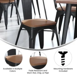 Emma And Oliver All-Weather Durable Polyresin Seat For Colorful Metal Dining Chairs, Counter Stools And Bar Stools 18 Emma And Oliver All-Weather Durable Polyresin Seat For Colorful Metal Dining Chairs, Counter Stools And Bar Stools -Furniture Haven Shop GUEST 60980eb1 94fa 4977 a6e3 cbd0e693b7d3