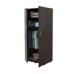 2 Door Wardrobe/Armoire Espresso - Inval -Furniture Haven Shop GUEST 60ef63a9 2485 4a73 81b6 e4f18de73187