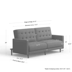 Glenwillow Home 81.5" Mies Upholstered Square Arm Convertible Sleeper Sofa In MCM Vintage Design -Furniture Haven Shop GUEST 615a4f4e d030 47f5 a7fc 44909d068de4