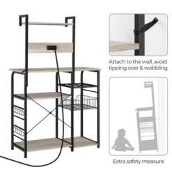 Yaheetech 4-Tier 55" Kitchen Baker's Rack With Power Outlet -Furniture Haven Shop GUEST 61d7b03f 0099 4c12 b6f2 13944bf76ed2