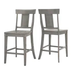 Set Of 2 24" South Hill Panelled Back Counter Chair - Inspire Q -Furniture Haven Shop GUEST 6238832e 2940 4aaa 9e99 c21f76ce73c2