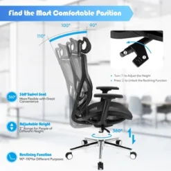 Costway Ergonomic Office Chair High-Back Mesh Chair W/Adjustable Lumbar Support 14 Costway Ergonomic Office Chair High-Back Mesh Chair W/Adjustable Lumbar Support -Furniture Haven Shop GUEST 625eac8b 57c3 4d85 a154 4a5a8e0f20d2