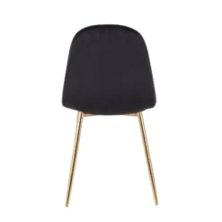 Set Of 2 Pebble Contemporary Dining Chairs Gold/Black - LumiSource -Furniture Haven Shop GUEST 62e0cca6 01d3 4550 a66f 4176f2a9c4f1