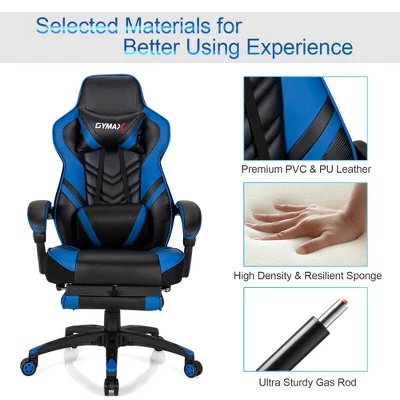 Costway Office Computer Desk Chair Gaming Chair Adjustable Swivel W/Footrest 5 Costway Office Computer Desk Chair Gaming Chair Adjustable Swivel W/Footrest - Image 5