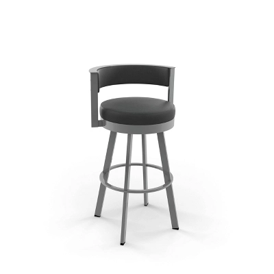 26" Browser Swivel Counter Height Barstool With Upholstered Seat - Amisco 7 26" Browser Swivel Counter Height Barstool With Upholstered Seat - Amisco - Image 7