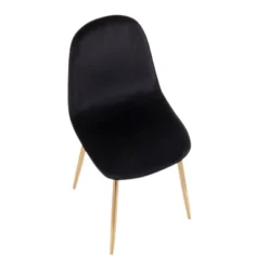 Set Of 2 Pebble Contemporary Dining Chairs Gold/Black - LumiSource -Furniture Haven Shop GUEST 6389f70f b1b6 4d70 bcee 4dfbeee08692