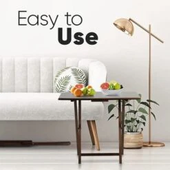 PJ Wood 19.09 X 14.57 X 26.00 Inch Folding TV Tray Tables With Compact Storage Rack, Solid Wood Construction, Walnut Brown Finish, 5 Piece Set 7 PJ Wood 19.09 X 14.57 X 26.00 Inch Folding TV Tray Tables With Compact Storage Rack, Solid Wood Construction, Walnut Brown Finish, 5 Piece Set -Furniture Haven Shop GUEST 63c12be6 1cb6 4f62 bed6 76de015bd193