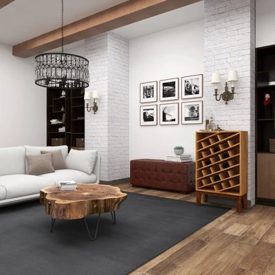 Modern Wood Wine Rack Brown - Olivia & May 10 Modern Wood Wine Rack Brown - Olivia & May - Image 10