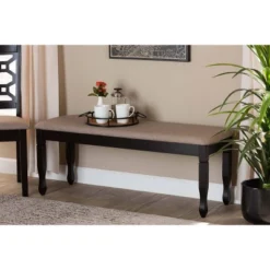 Corey Fabric Upholstered And Wood Dining Bench - Baxton Studio 11 Corey Fabric Upholstered And Wood Dining Bench - Baxton Studio -Furniture Haven Shop GUEST 64ae1566 84af 409e 84fa dca1075d1918