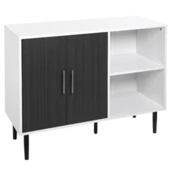 HOMCOM Storage Sideboard, Buffet Cabinet With Adjustable Shelf, Free Standing 2-Door Kitchen Cupboard For Dining Room, Hallway, Grey -Furniture Haven Shop GUEST 64ea5a98 abd7 4689 a3d4 4aace87e9460