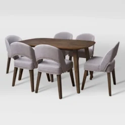 7pc Tiffany Wood Dining Set - CorLiving -Furniture Haven Shop GUEST 65a9f726 7f55 41ca 84d2 0918fa32c9a8