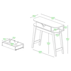 Wales Wood 1 Drawer Console Table Light Brown - Baxton Studio -Furniture Haven Shop GUEST 65c48dc8 b8c1 4648 a2da 1cccb112b18c