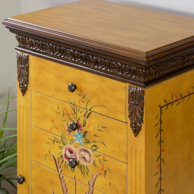 Beatrice Antique Parchment Hand Painted Jewelry Armoire - Powell Company 11 Beatrice Antique Parchment Hand Painted Jewelry Armoire - Powell Company - Image 11