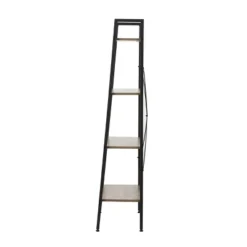 LuxenHome 4-Shelf 58.3" X 23.62" W Wood And Metal Ladder Bookcase. 27 LuxenHome 4-Shelf 58.3" X 23.62" W Wood And Metal Ladder Bookcase. -Furniture Haven Shop GUEST 66c7273e cf3f 40f2 a8d9 aa0bed798eef