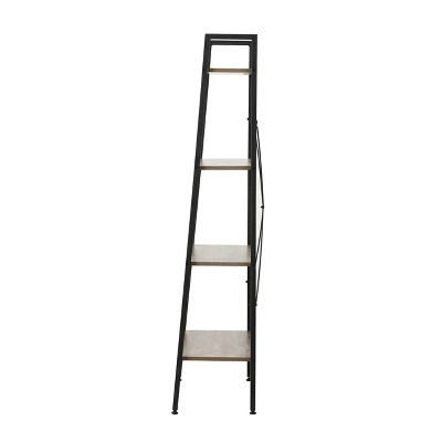 LuxenHome 4-Shelf 58.3" X 23.62" W Wood And Metal Ladder Bookcase. 14 LuxenHome 4-Shelf 58.3" X 23.62" W Wood And Metal Ladder Bookcase. - Image 14