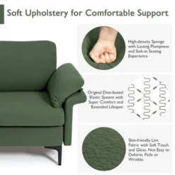 Costway Set Of 2 Upholstered Single Sofa Fabric Accent Armchair Metal Legs 15 Costway Set Of 2 Upholstered Single Sofa Fabric Accent Armchair Metal Legs -Furniture Haven Shop GUEST 66f50e5a 179b 495e 8488 4887128edd89