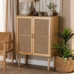 Maclean Rattan Wood 2 Door Storage Cabinet Natural/Brown - Baxton Studio 14 Maclean Rattan Wood 2 Door Storage Cabinet Natural/Brown - Baxton Studio -Furniture Haven Shop GUEST 67649b5d 22c1 4bbc 8c5b b96e70fd1be0