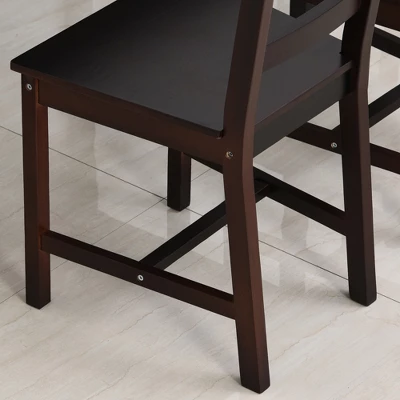 HOMCOM 5 Piece Dining Room Table Set, Wooden Kitchen Table And Chairs For Dinette, Breakfast Nook 4 HOMCOM 5 Piece Dining Room Table Set, Wooden Kitchen Table And Chairs For Dinette, Breakfast Nook - Image 4