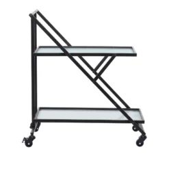 Industrial Metal Bar Cart Black - Olivia & May -Furniture Haven Shop GUEST 68492fb0 fb59 4de0 87f7 a12b07bf8a5b