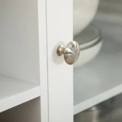 HOMCOM Glass Door Kitchen Sideboard, Buffet Cabinet With 6-Bottle Wine Rack And Stemware Racks, Coffee Bar For Living Room, Dining Room, White 8 HOMCOM Glass Door Kitchen Sideboard, Buffet Cabinet With 6-Bottle Wine Rack And Stemware Racks, Coffee Bar For Living Room, Dining Room, White -Furniture Haven Shop GUEST 68494d74 3fd0 4305 839c 6bb28a20337c