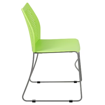 Emma And Oliver Home And Office Sled Base Stack Chair With Air-Vent Back - Guest Chair 11 Emma And Oliver Home And Office Sled Base Stack Chair With Air-Vent Back - Guest Chair - Image 11