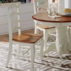 5pc French Countryside Dining Set Off White - Homestyles