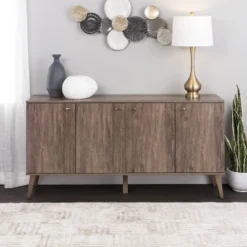 Milo Mid-Century Modern 4 Door Buffet Server - Prepac -Furniture Haven Shop GUEST 68b6e55f 422e 4497 aa9e 7b92d446c4cb