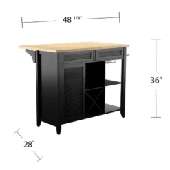 Ultom Expandable Freestanding Kitchen Island Black/Natural - Aiden Lane 15 Ultom Expandable Freestanding Kitchen Island Black/Natural - Aiden Lane -Furniture Haven Shop GUEST 68cc6a6c 308e 4514 9b0c 95e29264a721