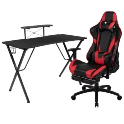Flash Furniture Gaming Desk And Footrest Reclining Gaming Chair Set With Cup Holder, Headphone Hook, And Monitor/Smartphone Stand 25 Flash Furniture Gaming Desk And Footrest Reclining Gaming Chair Set With Cup Holder, Headphone Hook, And Monitor/Smartphone Stand -Furniture Haven Shop GUEST 68ec4a65 7256 48a0 b322 fefb9b2eb5ba 1