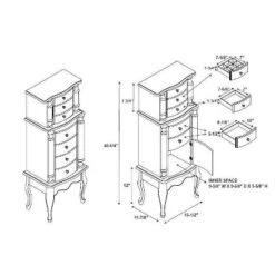 Marie Jewelry Armoire Oak - Powell Company -Furniture Haven Shop GUEST 69969404 e7f4 4588 9c0d ce3762d657c9