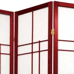 6 Ft. Tall Eudes Shoji Screen - Rosewood (6 Panels)