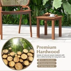 Tangkula 1PC/2PCS Patio Hardwood End Table Square Side Table With Slatted Tabletop Small Coffee Bistro Table Indoor Outdoor Side Table 12 Tangkula 1PC/2PCS Patio Hardwood End Table Square Side Table With Slatted Tabletop Small Coffee Bistro Table Indoor Outdoor Side Table -Furniture Haven Shop GUEST 6acd6e40 a481 4681 811a df347da5b0b4