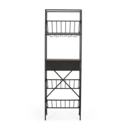 Boster Boho Industrial 21 Bottle Floor Wine Rack With Storage Natural/Black - Christopher Knight Home 16 Boster Boho Industrial 21 Bottle Floor Wine Rack With Storage Natural/Black - Christopher Knight Home -Furniture Haven Shop GUEST 6b0b6ce6 d421 4089 8392 7d134756ca49