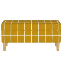 Storage Bench Rectangle Grid - Skyline Furniture