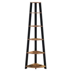 71" Newport 5 Tier Corner Bookshelf - Breighton Home -Furniture Haven Shop GUEST 6b32e649 91f1 45b6 b824 905fbc61af9d