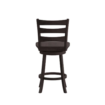 Merrick Lane Commercial Grade Classic Wooden Ladderback Swivel Stool With Solid Wood Seat And Footrest 8 Merrick Lane Commercial Grade Classic Wooden Ladderback Swivel Stool With Solid Wood Seat And Footrest - Image 8