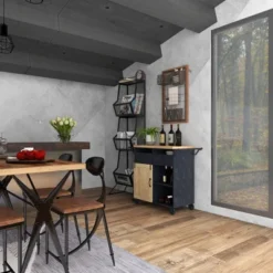 Industrial Rolling Cart Black - Olivia & May -Furniture Haven Shop GUEST 6b7e753d f2a6 4251 b446 283eeeecbe0d