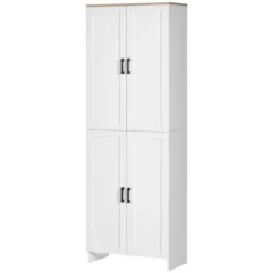 HOMCOM 72" Freestanding Kitchen Pantry, 4-Door Storage Cabinet Organizer With Adjustable Shelves, Kitchen Cabinet With Doors And Shelves, White -Furniture Haven Shop GUEST 6ba4522d 2fa5 4295 8a84 cf3dd628edf1