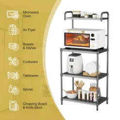 Costway 4-Tier Baker's Rack Microwave Oven Stand Shelves Kitchen Storage Rack Organizer 11 Costway 4-Tier Baker's Rack Microwave Oven Stand Shelves Kitchen Storage Rack Organizer -Furniture Haven Shop GUEST 6d18b7ad 95df 48e9 bfe9 ed569716e8a4