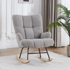 FERPIT Upholstered Teddy Velvet Accent Chair & Rocking Chair With Wingback Design -Furniture Haven Shop GUEST 6d7aeae9 949e 4313 8bde c3af0f793cb0