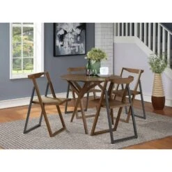 2pk Sydney Folding Chairs Wire Brush Chestnut - Boraam -Furniture Haven Shop GUEST 6e48fb92 7e5c 4c96 934e e0be5cdf4ab2