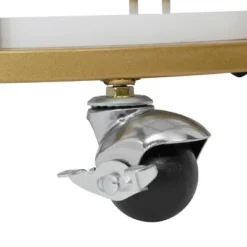 Pavillion 2 Tier Oval Bar Serving Cart Shelves With Glass Mirror Gold - Studio Designs -Furniture Haven Shop GUEST 6f9939ed e4dd 418e 8d9c 6d191e87755a